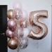 Комплект шаров на 5 лет "Розовое золото"